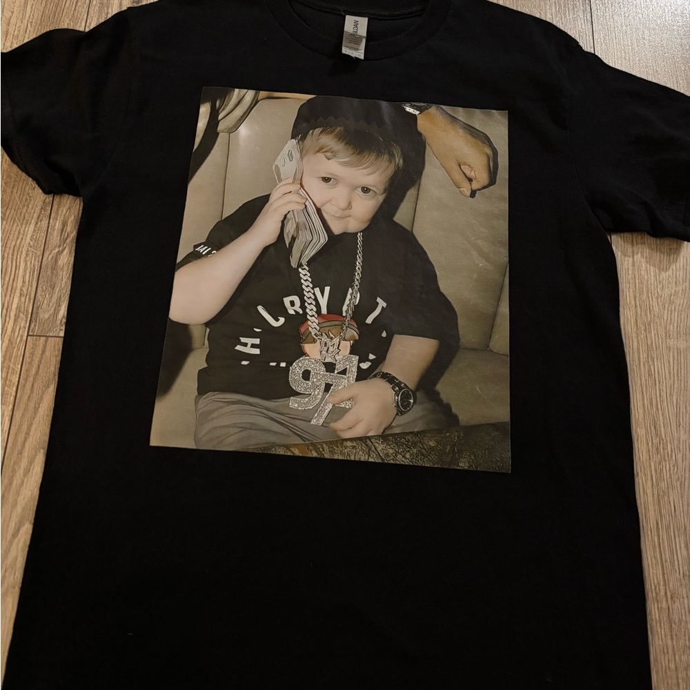 Black Graphic Tee with Bold Design